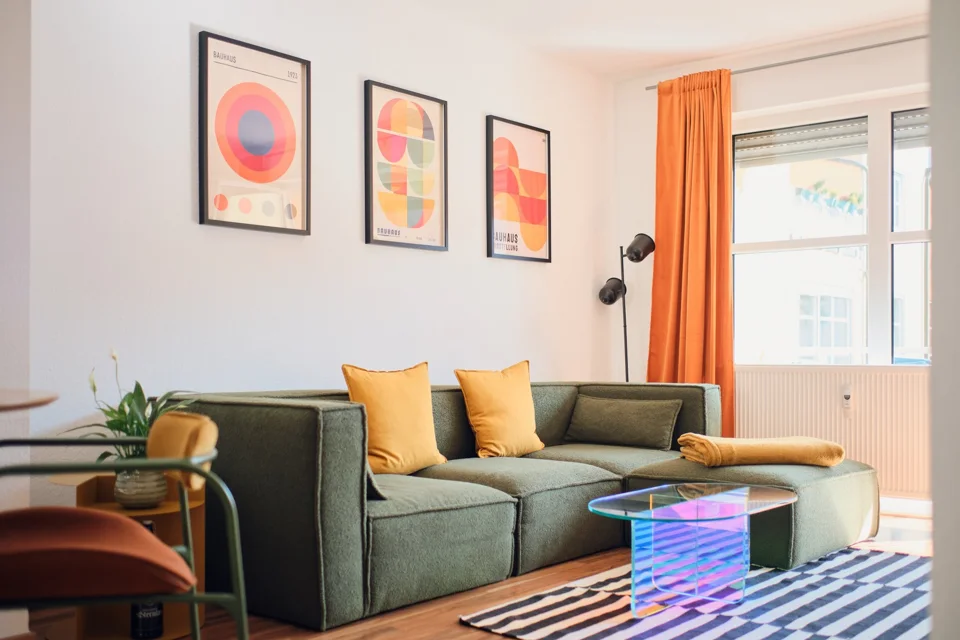 Wohnzimmer im Apartment Mittendrin